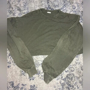 garage women’s  cropped long sleeve top xs​